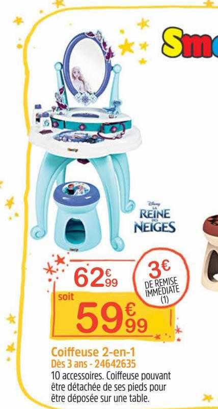 coiffeuse 2-en-1 smoby