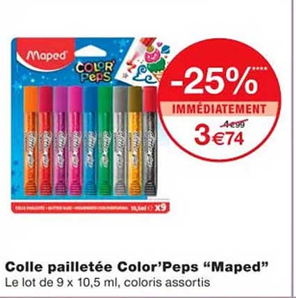 colle pailletée color'peps "maped"