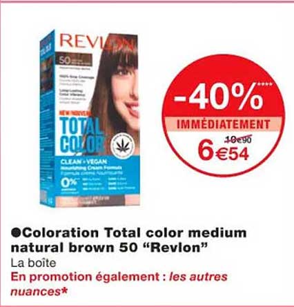 coloration total color medium natural brown 50 "revlon"