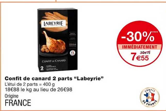 Confit De Canard 2 Parts "labeyrie"