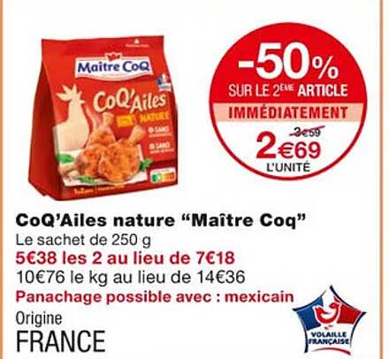 coQ'ailes nature "maître coq"