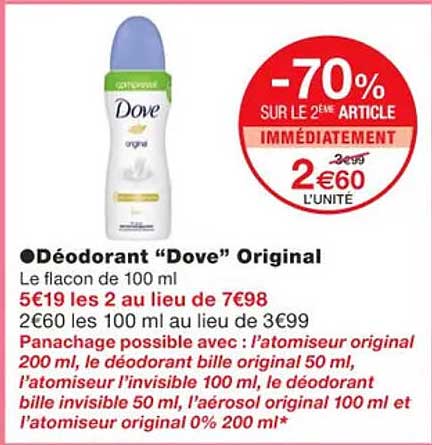 Déodorant "dove" Original