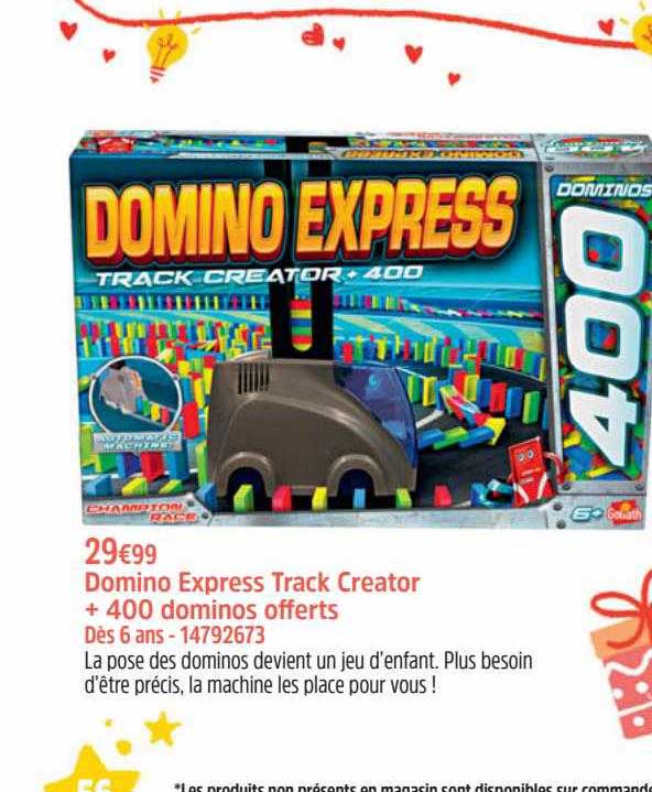 domino express track creator + 400 dominos offerts
