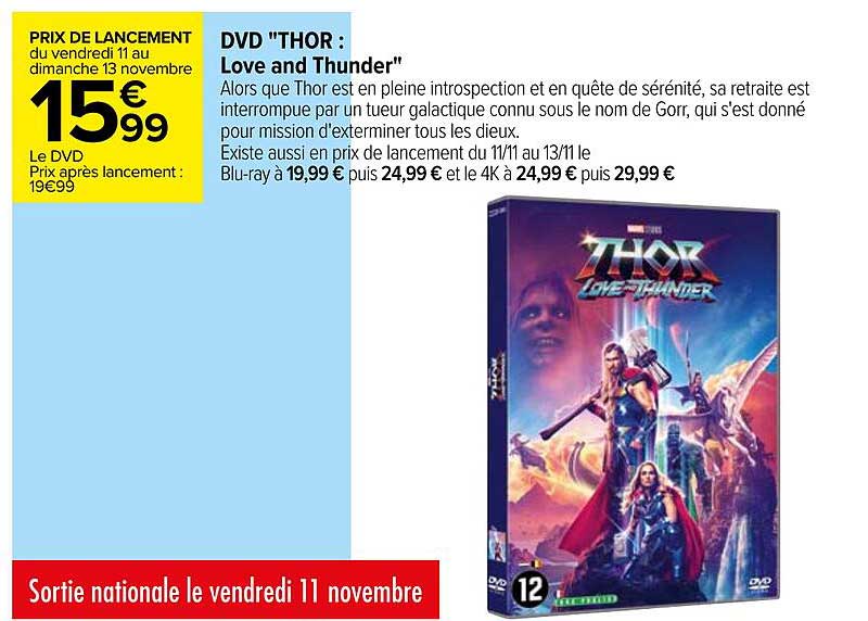 dvd "thor : love and thunder"