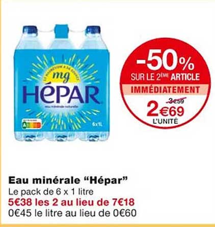 Eau Minérale "hépar"