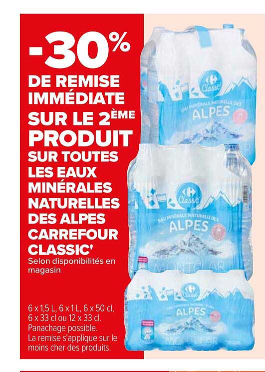 eaux minérales naturelles des alpes carrefour classic'