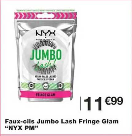 faux-cils jumbo lash fringe glam "nyx pm"