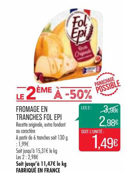fromage en tranches fol épi