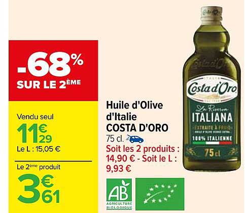 huile d'olive d'italie costa d'oro