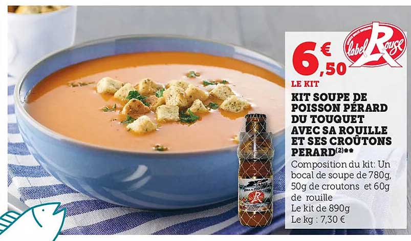kit soupe de poisson pérard du touquet avec sa rouille et ses croûtons perard