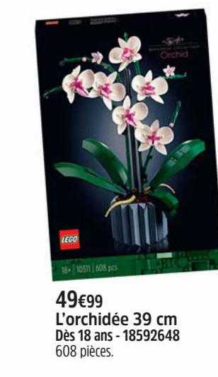 l'orchidée 39 cm légo