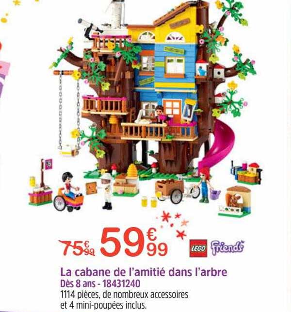 la cabane de l'amitié dans l'arbre lego friends