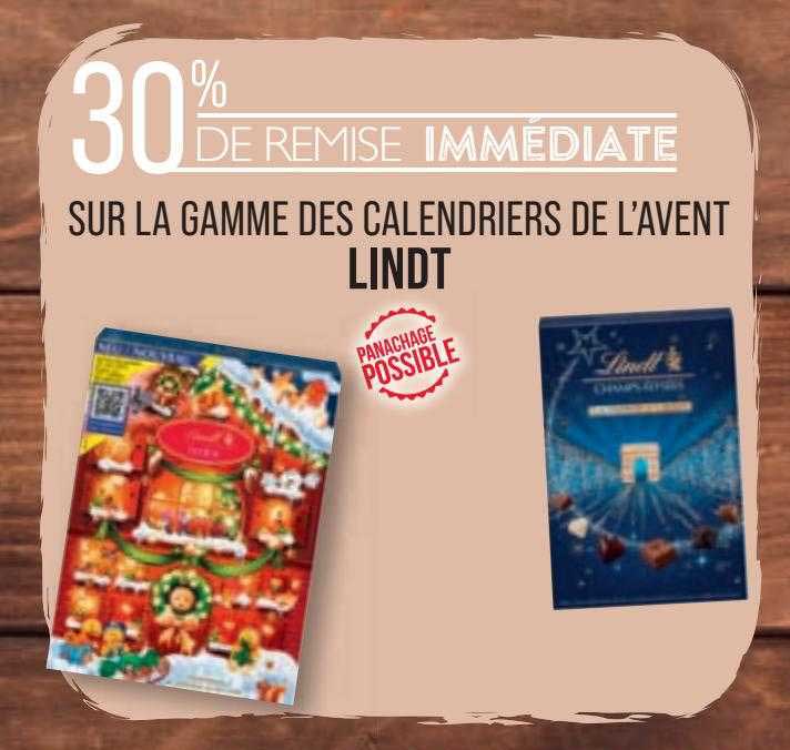 la gamme des calendriers de l'avent lindt