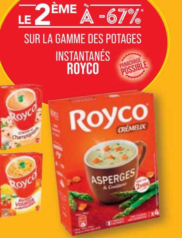 la gamme des potages instantanés royco