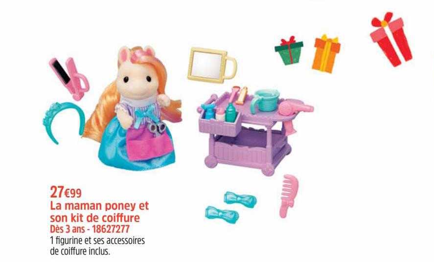 la maman poney et son kit de coiffure