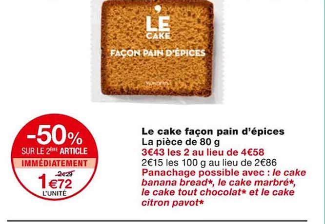 le cake façon pain d'épices