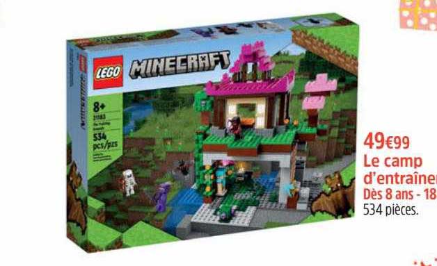 le camp d'entraînement lego minecraft