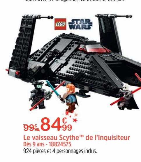 le vaisseau scythe de l'inquisiteur lego star wars
