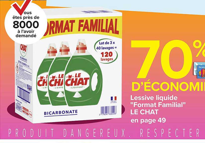 lessive liquide "format familial" le chat