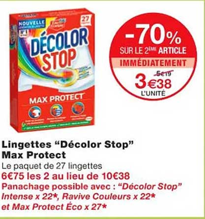 lingettes "décolor stop" max protect