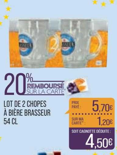 lot de 2 chopes à bière brasseur 54 cl