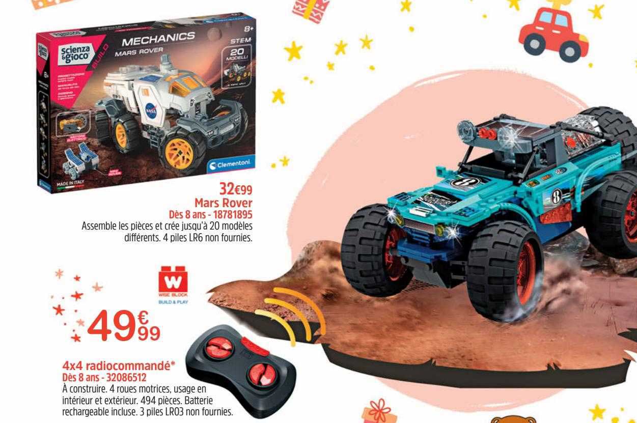 mars rover, 4x4 radiocommandé