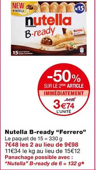 nutella b-ready "ferrero"