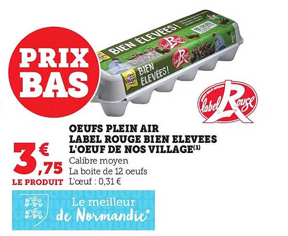 œufs plein air label rouge bien élevées l’œuf de nos village