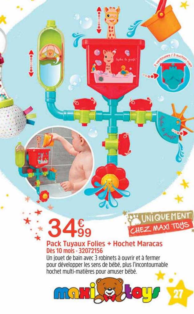 pack tuyaux folies + hochet maracas