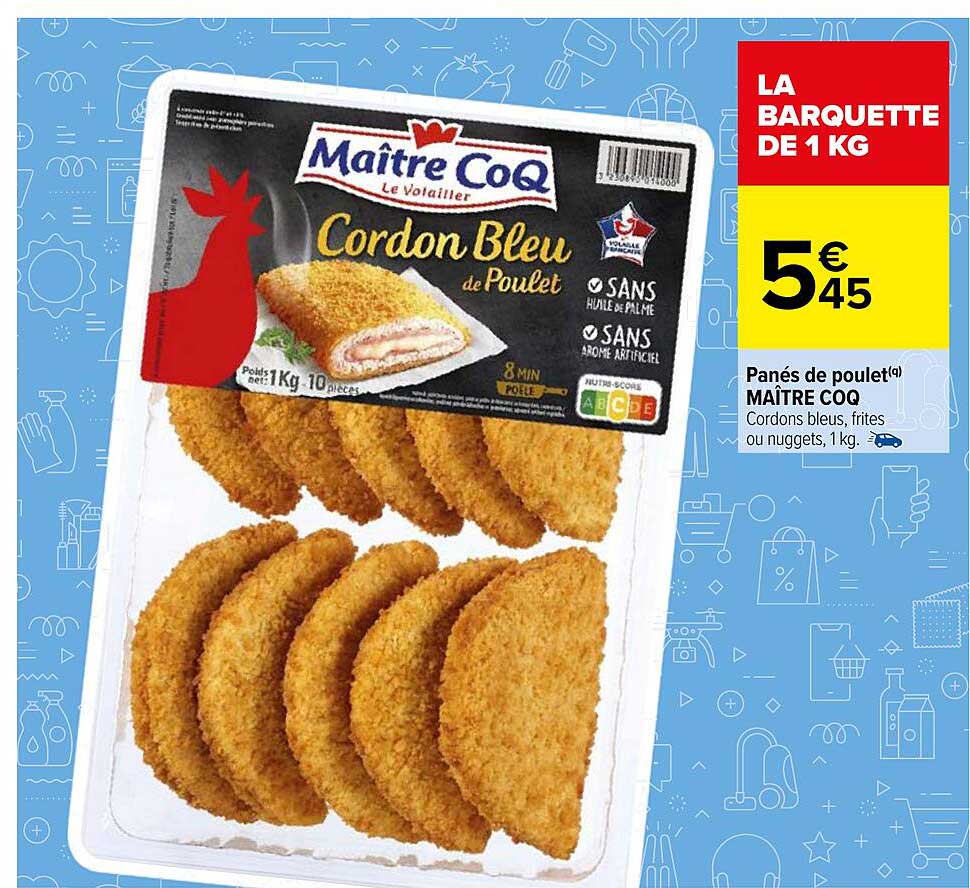 panés de poulet maître coq