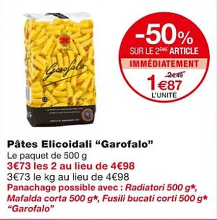 pâtes elicoidali "garofalo"