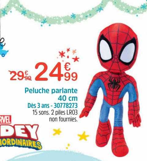 peluche parlante 40 cm