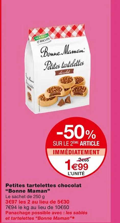 petites tartelettes chocolat "bonne maman"