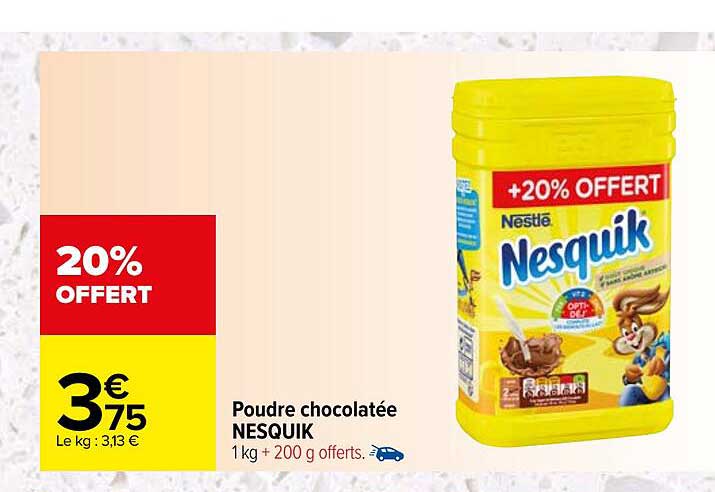 poudre chocolatée nesquik