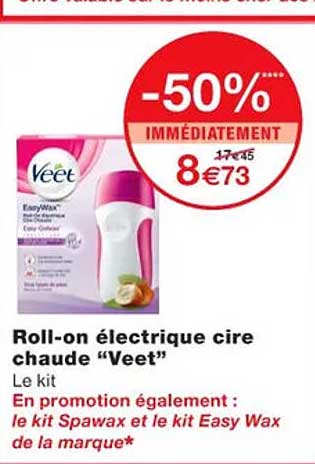 roll-on électrique cire chaude "veet"
