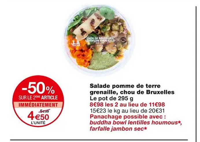 salade pomme de terre grenaille, chou de bruxelles