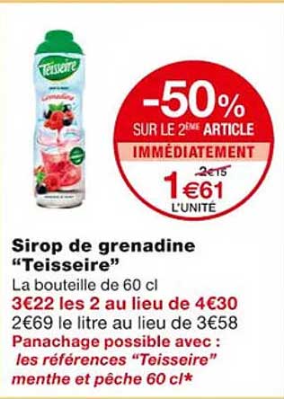 Sirop De Grenadine "teisseire"