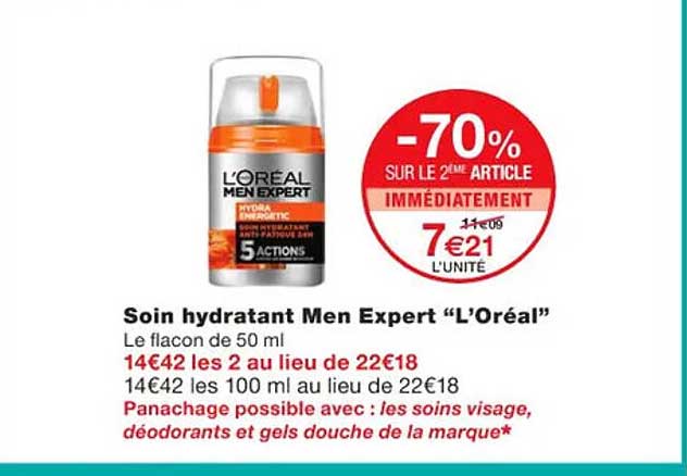 Soin Hydratant Men Expert "l'oréal"