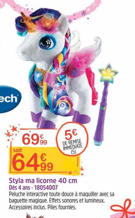 styla ma licorne 40 cm vtech