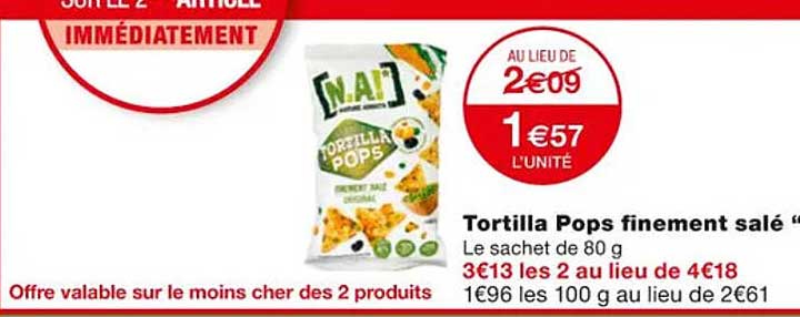 tortilla pops finement salé