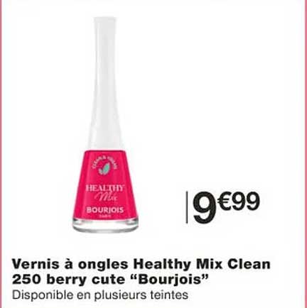 vernis à ongles healthy mix clean 250 berry cute "bourjois"
