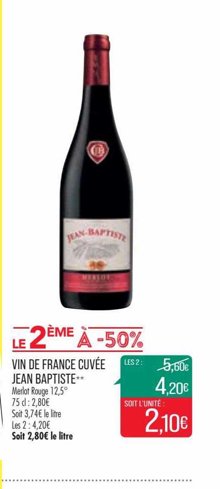 vin de france cuvée jean baptiste