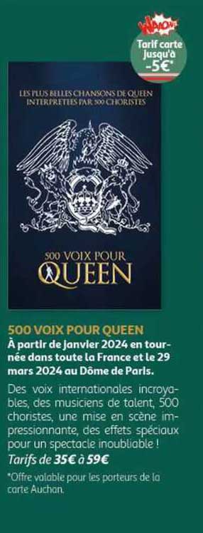 500 voix pour queen