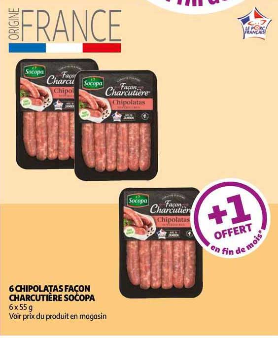 6 chipolatas façon charcutière socopa