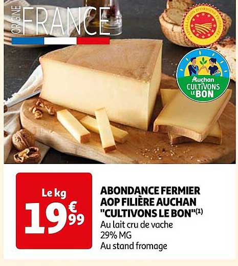 abondance fermier aop filière auchan "cultivons le bon"