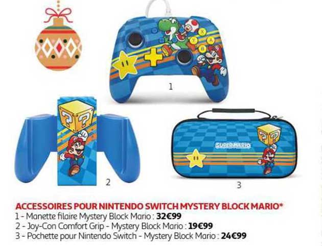 accessoires pour nintendo switch mystery block mario