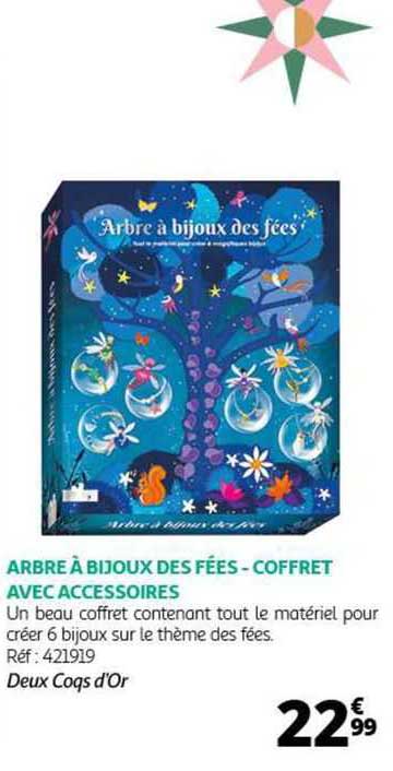 arbre à bijoux des fées - coffret avec accessoires