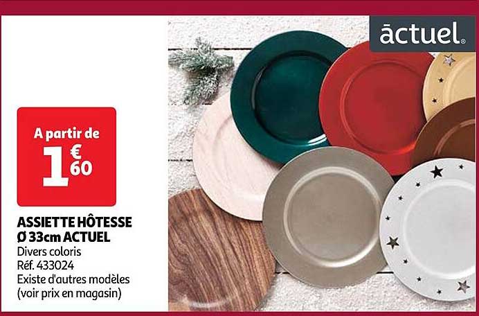 Assiette Hôtesse ø 33 Cm Actuel