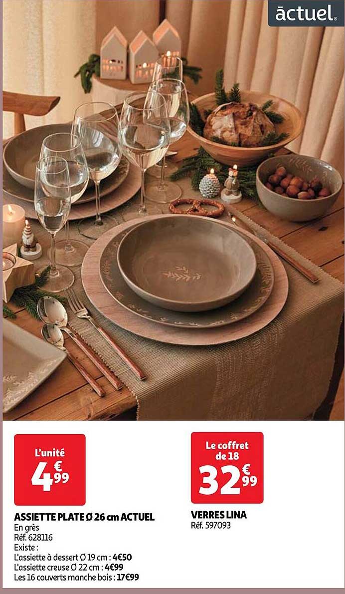 Assiette Plate ø 26 Cm Actuel