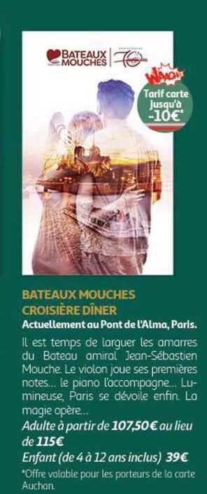 bateaux mouches croisière dîner